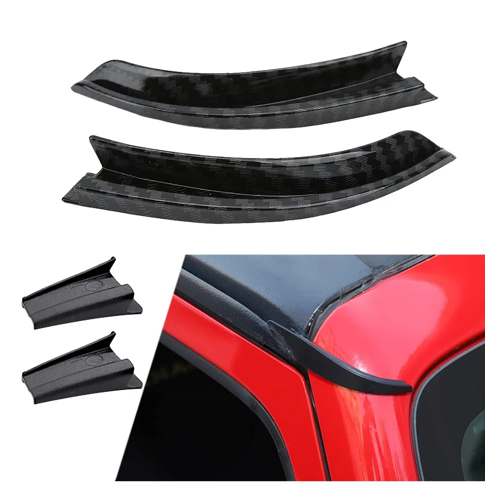 Roof Rain Gutter Extensions Rainwater Groove Diverter for Jeep Wrangler JL 2018 2019 2020 2021 2022 2/4-Door Car Accessory ABS