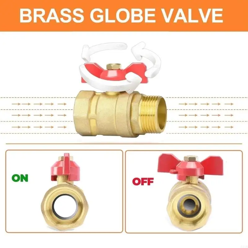 

1inch Garden Hose Shut Close Valves Brass Ball Valves Water Pipe Fitting Enduring