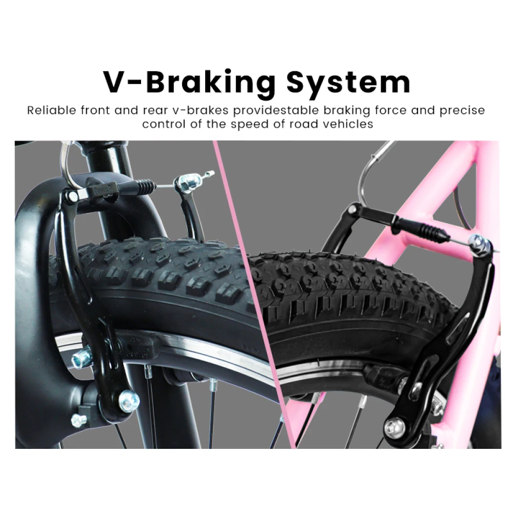 24/26 Inch Mountain Bike for Men Women Teens, High-Density Carbon Steel Frame, 21-Speed Drivetrain, Front Suspension, Front & Rear Dual V-Brakes, 80% Pre-Assembled All Terrain Bicycle view 8