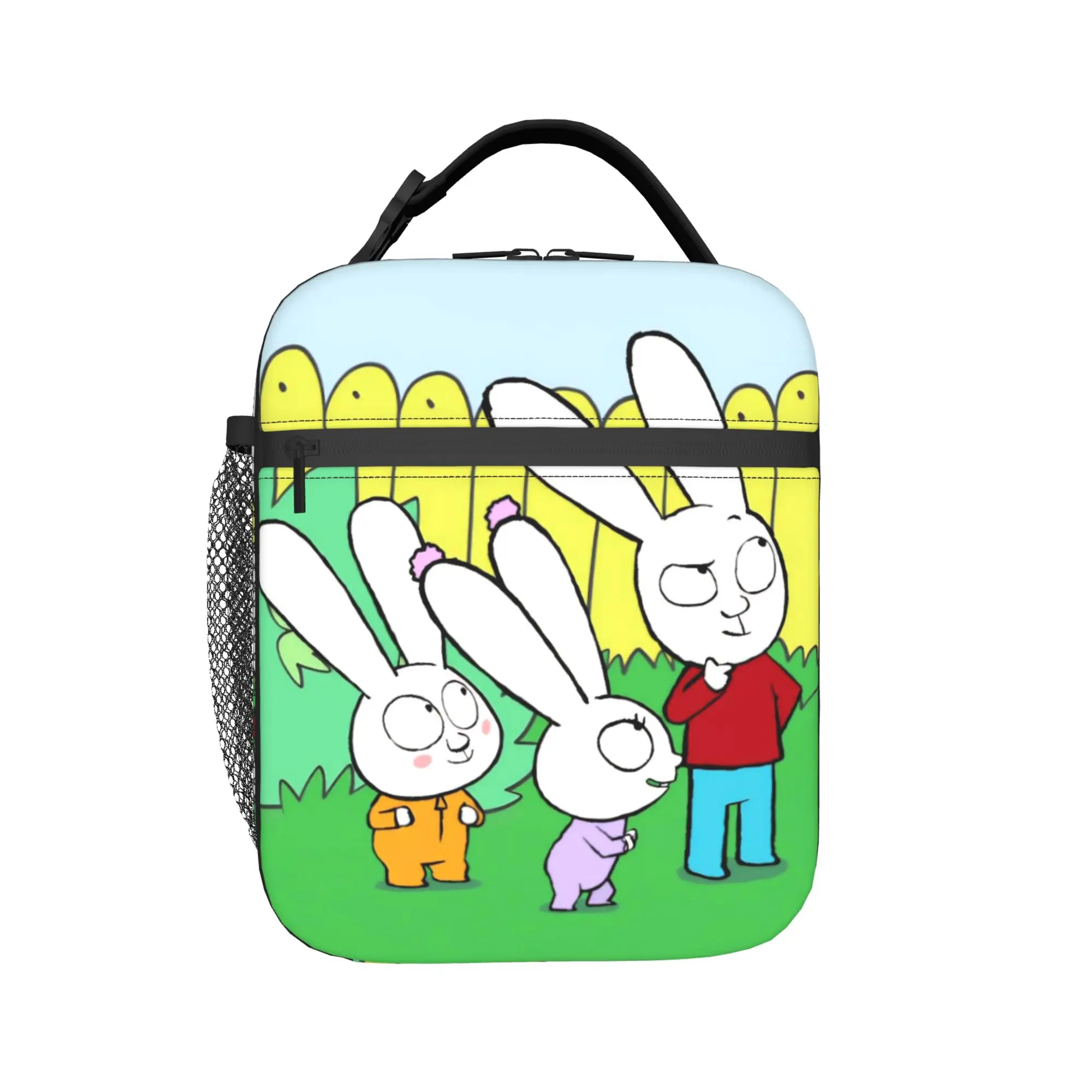 Simons Super Rabbit Insulated Lunch Bag Thermal Bag Reusable,Lunch Container Oh no Large Tote Lunch Box Men Women School  Travel
