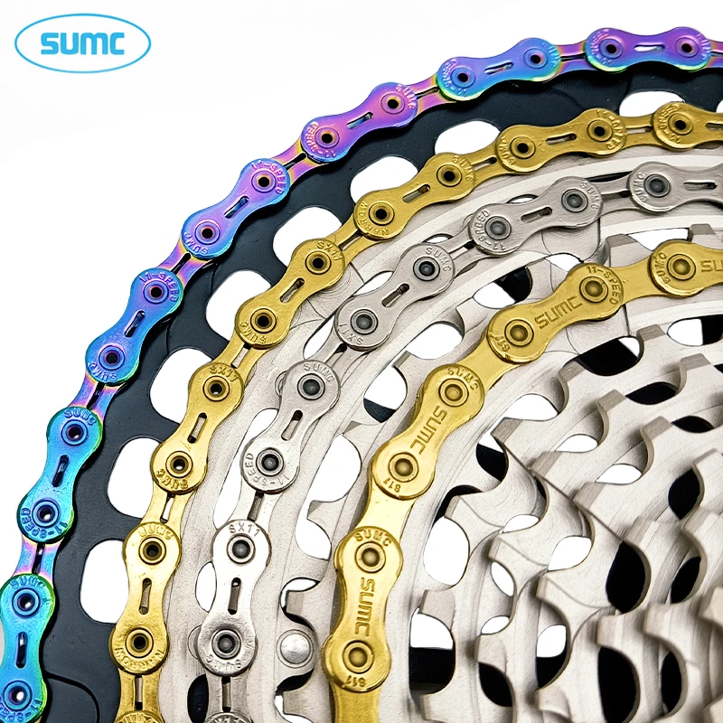 SUMC Bicycle Chain 6 7 8 9 10 11 12 Speed 9s 10s 11s 12s Titanium Ultralight MTB Mountain Road Bike Chains for Shimano SRAM Part