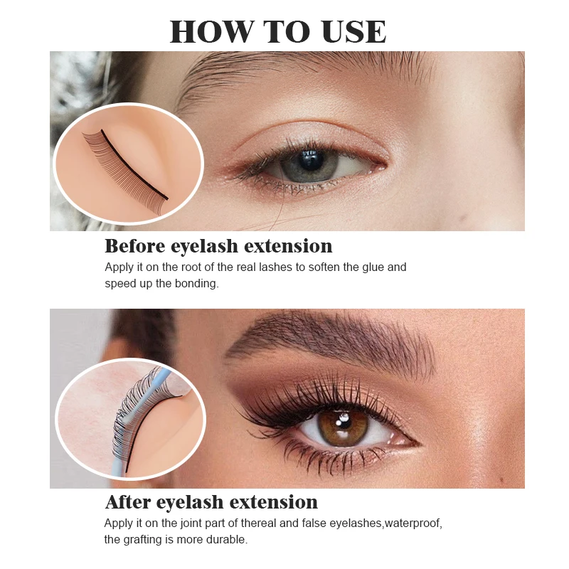 NATUHANA Lash Bonder for Eyelash Extensions Sealant Longer Retention Waterproof Oil-Proof  Super Bonder Glue Accelerator