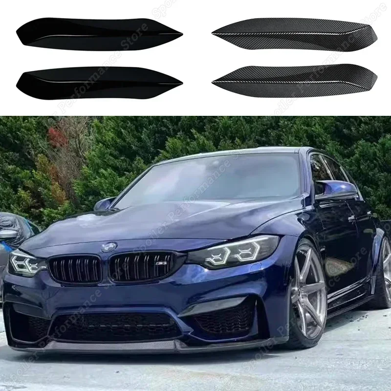 For BMW F80 M3 F82 F83 M4 2014-2020 Car Front Bumper Side Air Vent Splitter Lip Canard Diffuser Trim Intake Frame Spoiler Cover