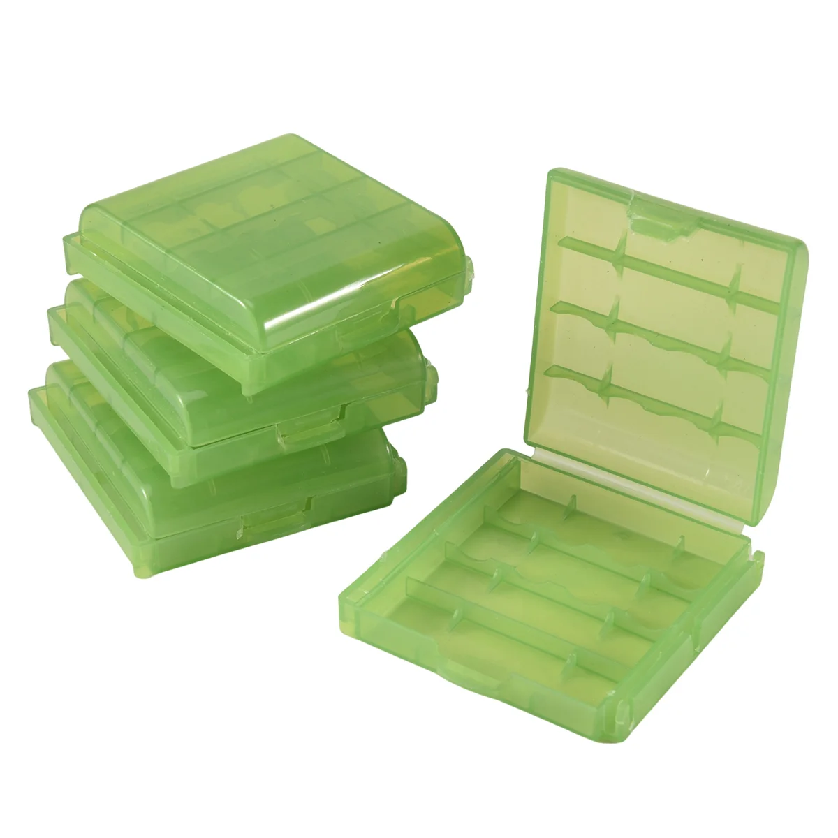 

AT77 Pack of 4 PCS AA / AAA Battery Storage Hard Case Box-Green