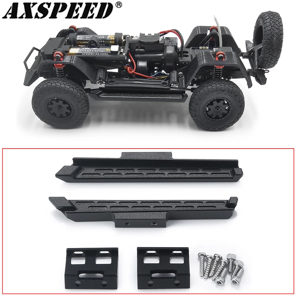 AXSPEED Metal Foot Pedal Side Cleat Pedal for Kyosho Miniz Jeep Wrangler 1/24 RC Crawler Car Upgrade Parts