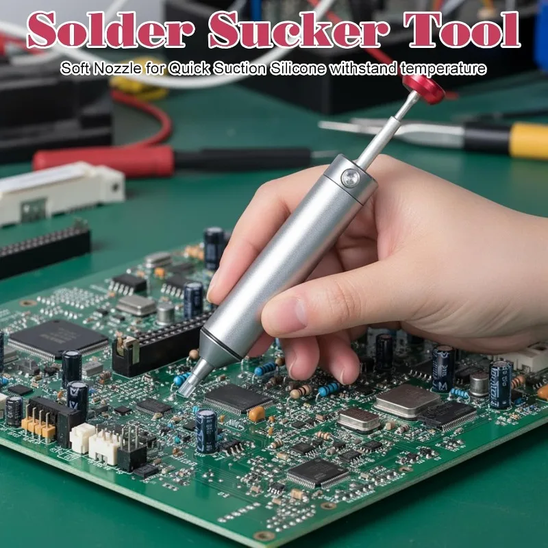 Aluminum Powerful Vacuum Desoldering Pump Suction Tin Gun Soldering Sucker Pen for Electronic Welding Repair