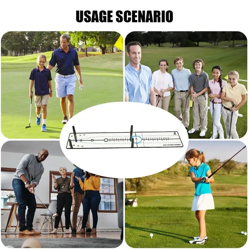 Golf Groove Putting Mirror Foldable Mirror Training Aid For Golf Putting Practice Portable Swing Training Aids Putter Mirror