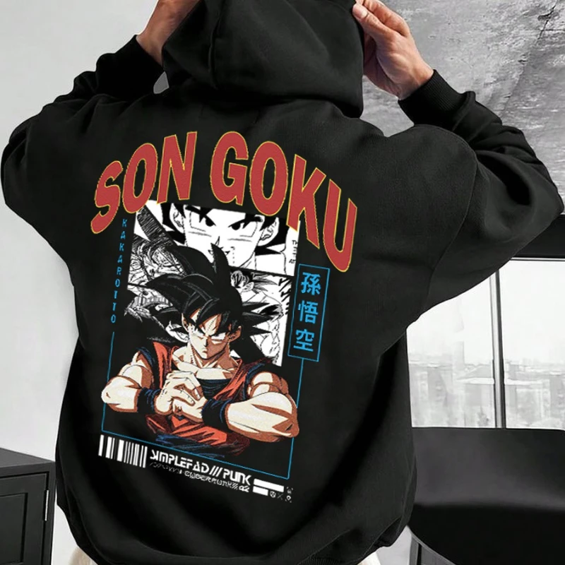 

New Dragon Ball Joint World King House Printing Autumn and Winter Hoodie Sweater American Wear Men's Loose Cotton Top