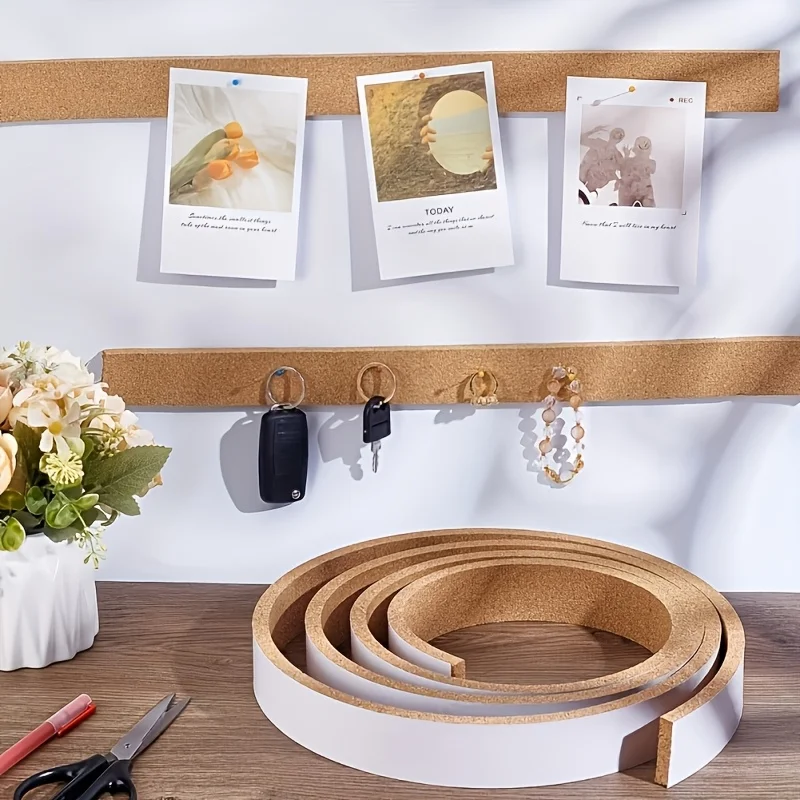 1pc - Bulletin Board Strip 39.37 Inches - Suitable for Wall Cork Boards - Frameless Bulletin Board - 0.98 Inches Wide