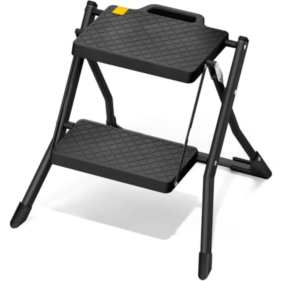 

Двухступенчатая складная стремянка с нескользящим резиновым покрытием и кнопкой быстрого раскладывания, легкая стальная конструкция, выдерживает до 330 фунтов.