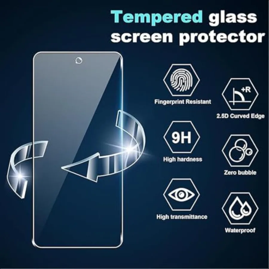 Confezione da 3 pellicole protettive per schermo Asus ROG Phone 9 Pro in vetro temperato [99,99 HD Clear] [9H Hardn] [Friendly pellicola] per telefono Asus ROG