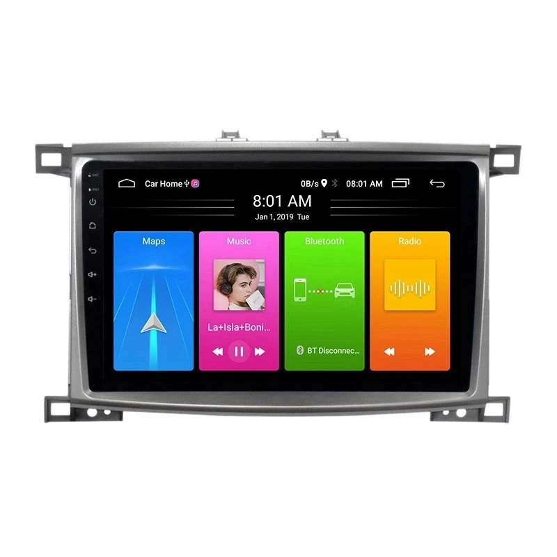 

10 Inch 2 Din Android 11.0 Car MP5 Player Stereo Radio 2+16GB Wifi Bluetooth GPS Navigation For Toyota LC 100 2005-2007