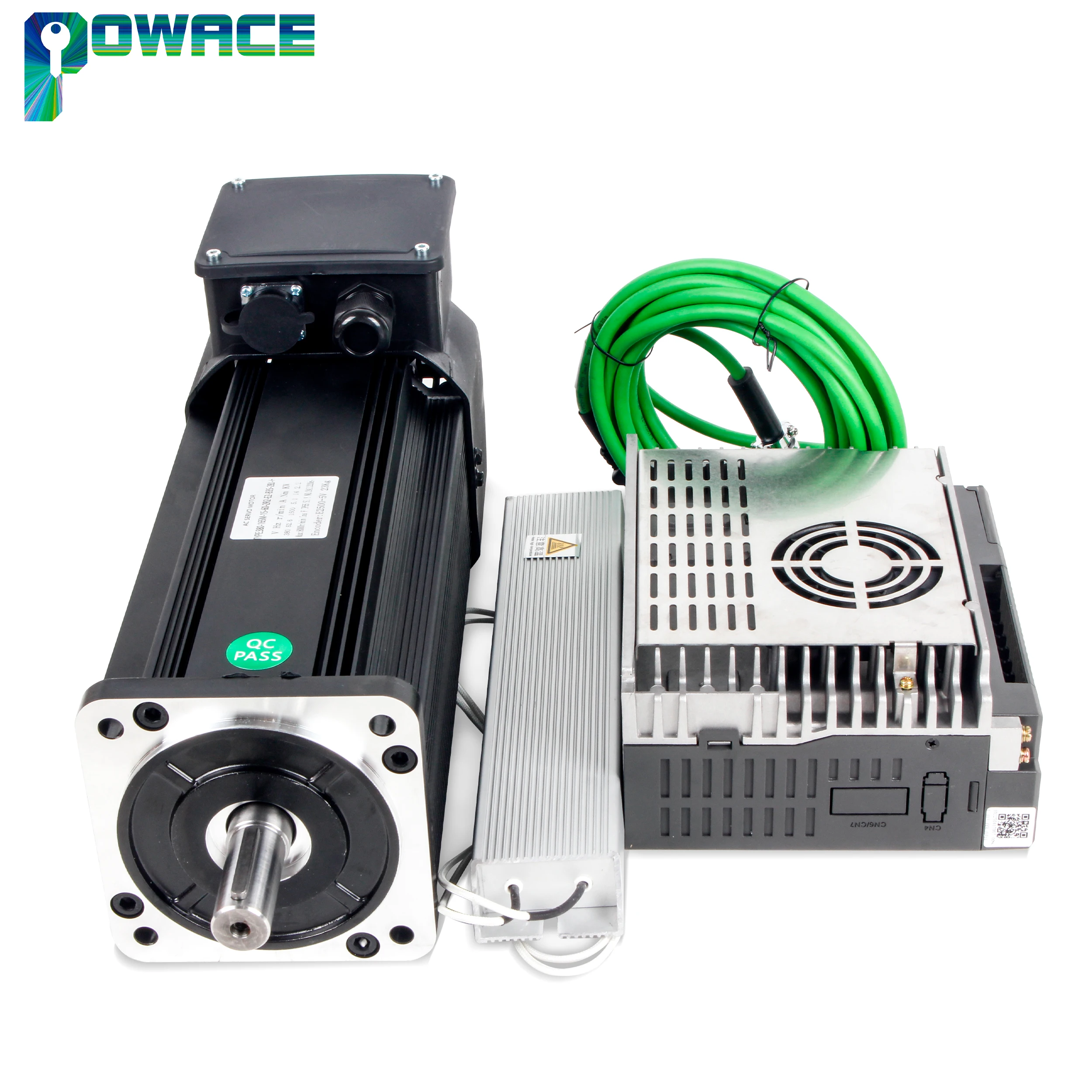 Large Torque 2.2KW CNC Lathe Asynchronous Spindle Servo Motor 6000rpm 8000rpm With Driver AC 380V + 5M Cable