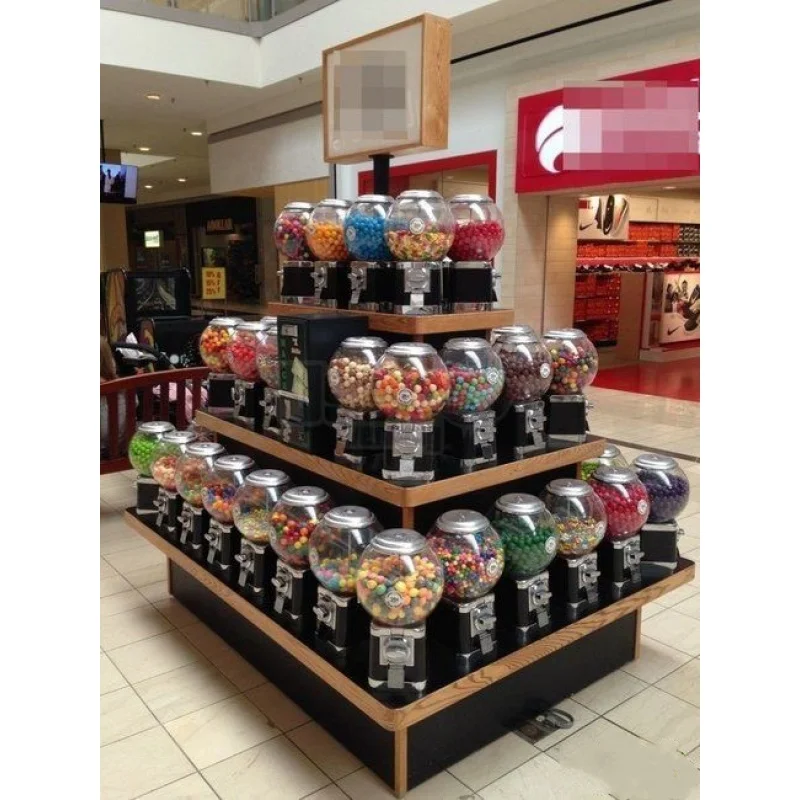 custom，Customized Size Candy Showcase Retail Wooden Snack Showcase Kiosk for Shop Tree Shape Candy Display