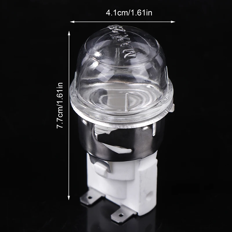 E14 Oven Microwave Lamp With Base 25W Round Head/Flat Head Tempered Glass Voltage 220-240V Heat Temperature Resistant