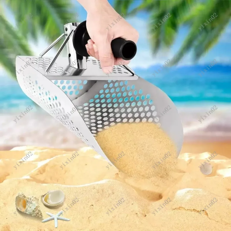 

Stainless Steel Beach Rake for Clamming Sand Cleaning Kids Beach Toy Treasure Hunting Tool