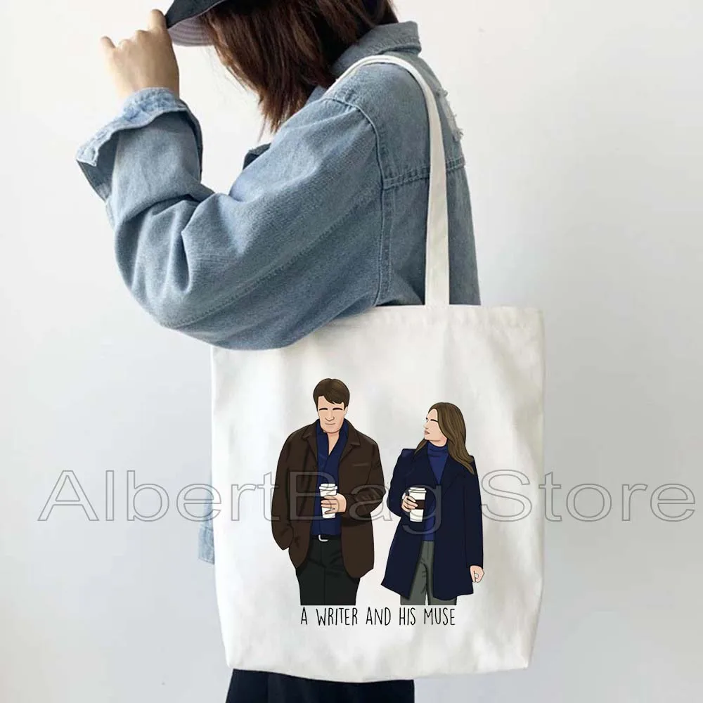 Castle Always Words Kate Beckett Canvas Shoulder Tote Bag 41319 Keep Calm and Trust Kate Beckett Cute Gift Women Shopper Handbag