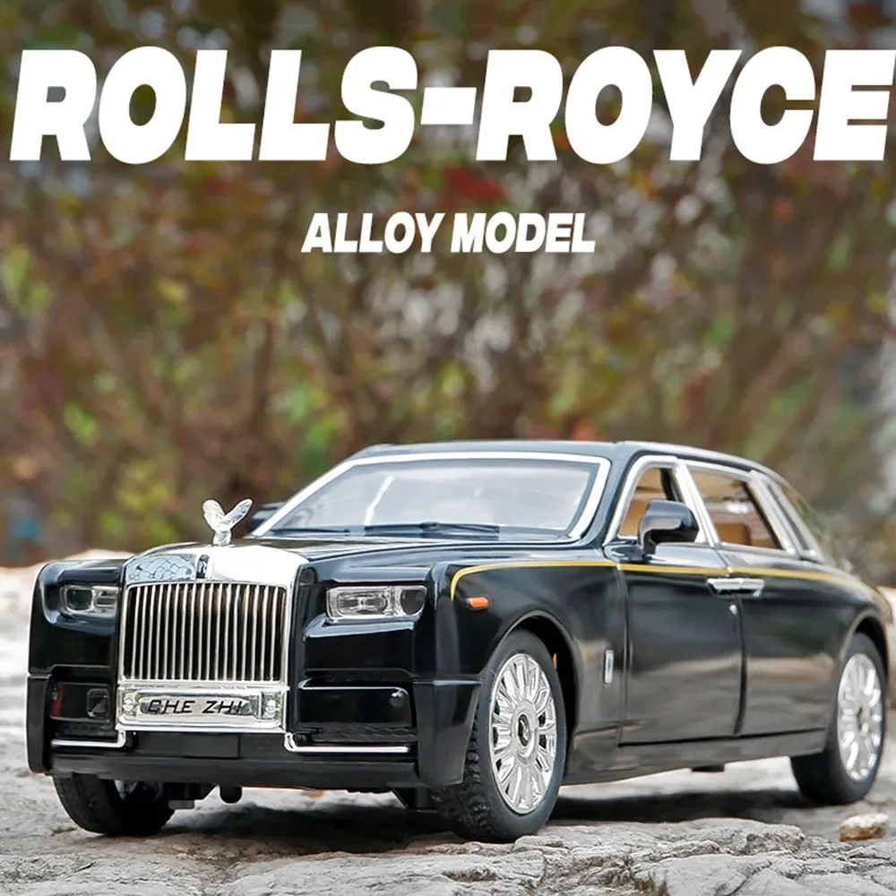 Rolls-royce Phantom Spectre modelo de aleación de juguete, coche fundido a presión, 6 puertas, luz de sonido abierta, juguetes para tirar hacia atrás, vehículo para niños, regalo, 1:24