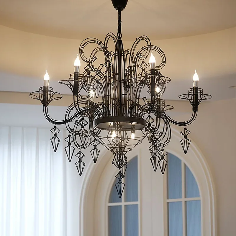 Chandeliers French creative designer villa stairs to lift a modern simple high-grade art light