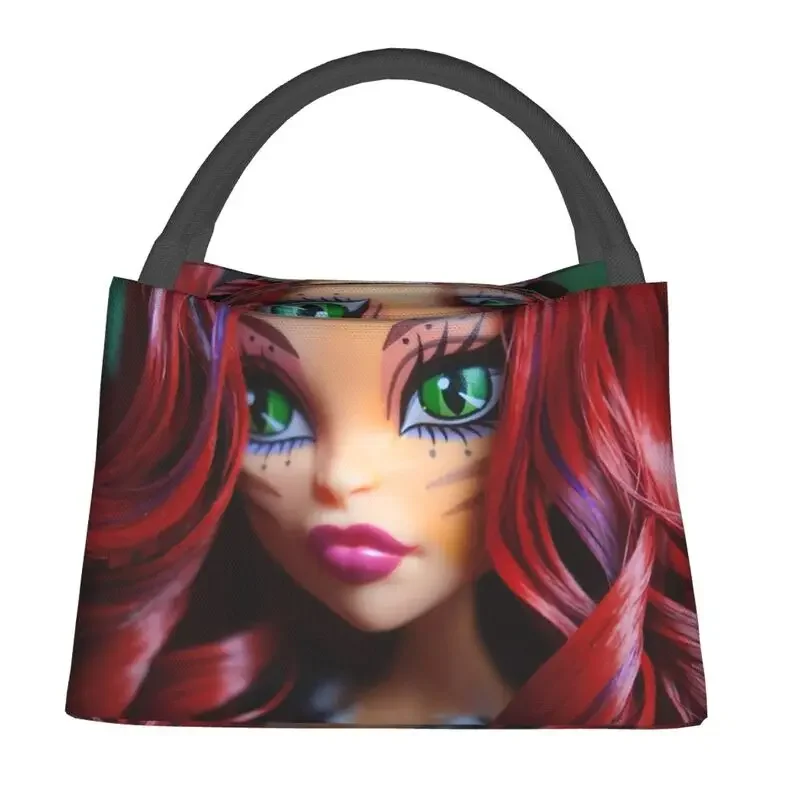 Custom Draculaura Freak DeChic Toralei Lunch Bag Women Thermal Cooler Insulated  Boxes for Picnic Camping Work Travel