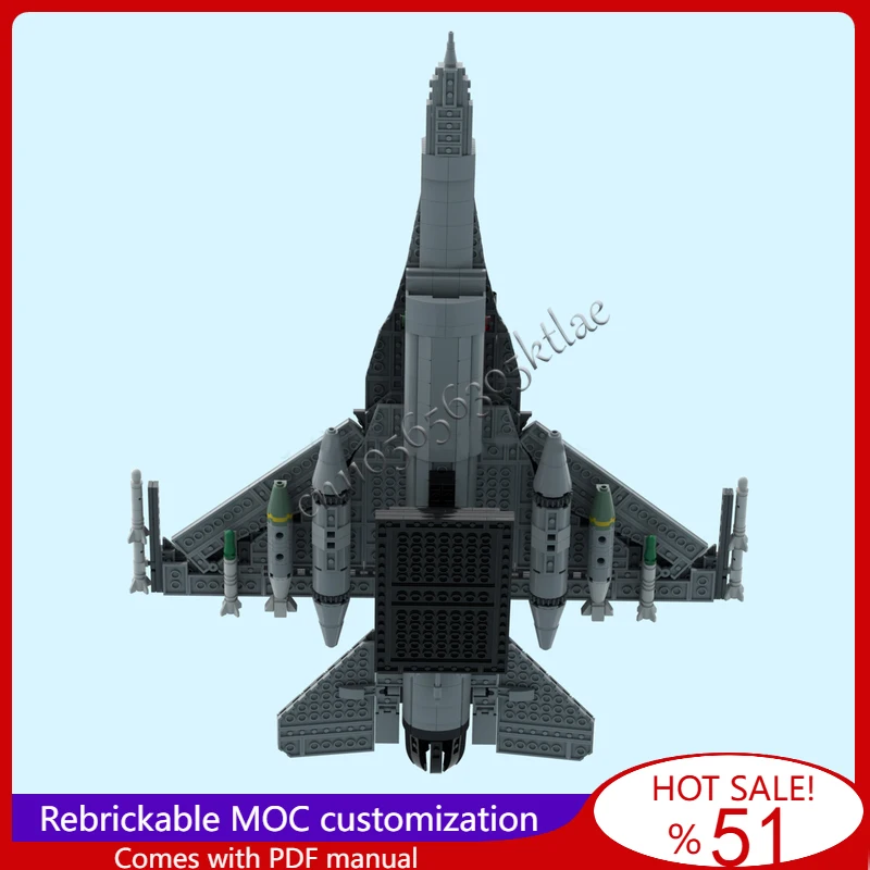 1363 قطعة MOC F-16 محرك واحد الأسرع من الصوت متعدد الأدوار المقاتلة نموذج نفاث لتقوم بها بنفسك تجميعها التعليمية الإبداعية لعبة أطفال هدية شعبية