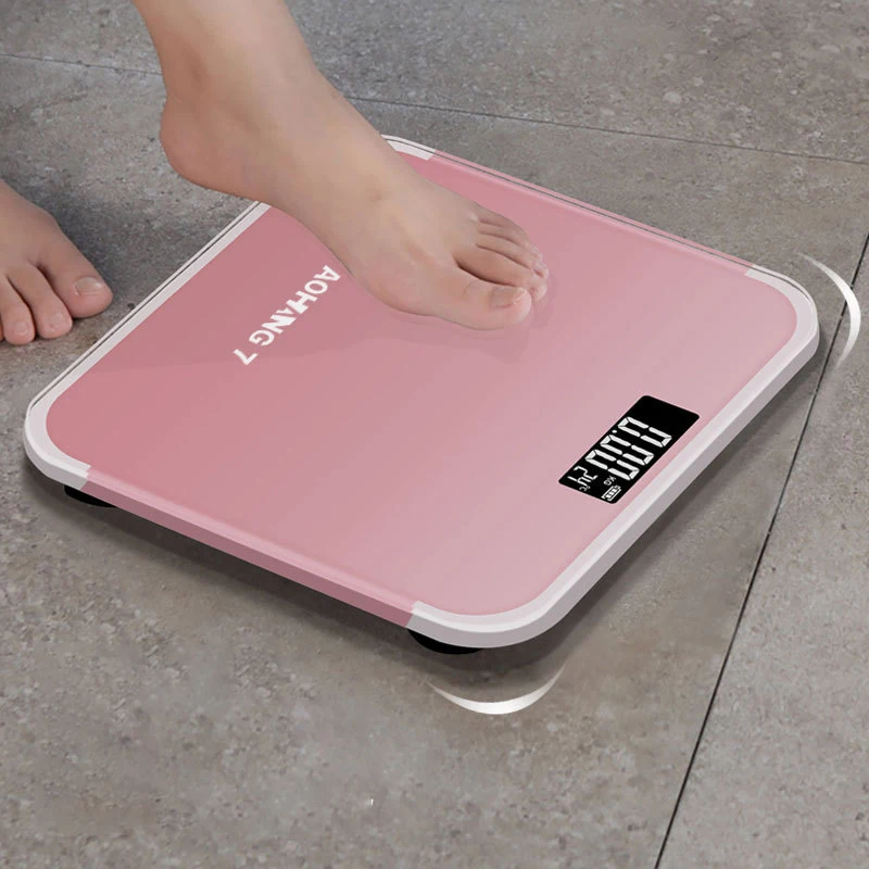 Bathroom Scale Digital Weighing Scale with High Precision Sensors and Tempered Glass, Ultra Slim, Step-on Sensor, 180KG Capacity