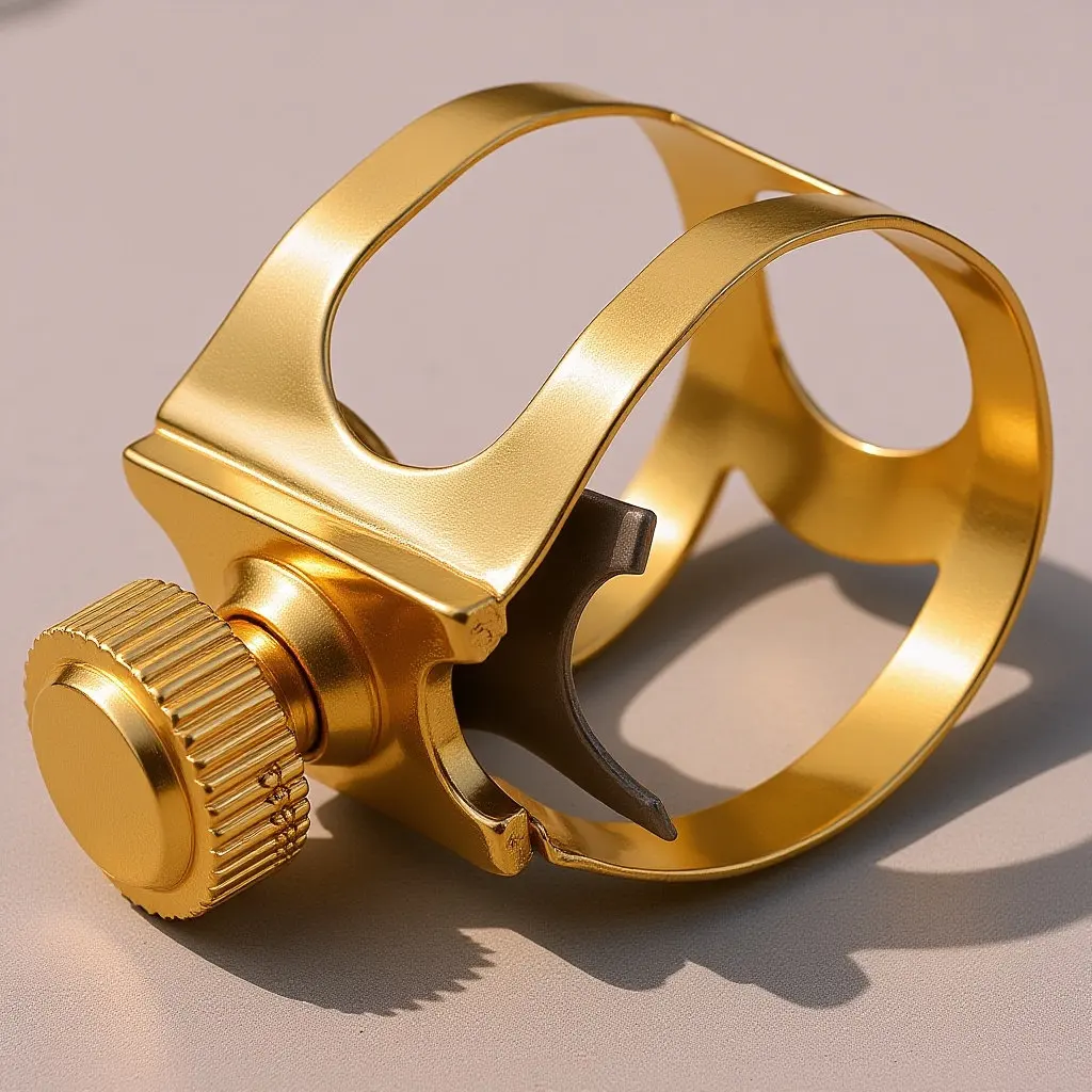 Brass Saxophone Clip Solid Brass Sax Ligature Clip Reliable Replacement for Alto Saxophone Essential Wind Instrument Accessory