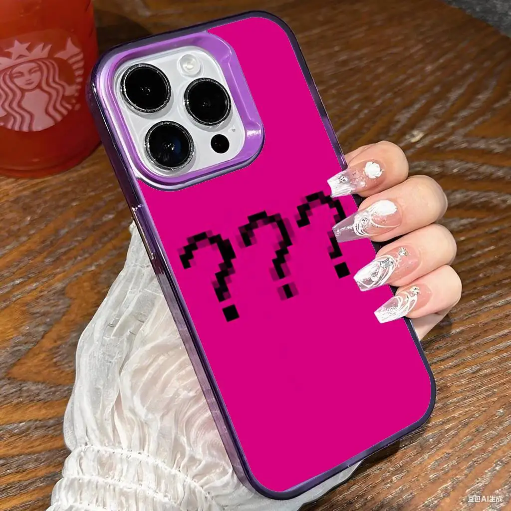 علامة استفهام غامضة هي حافظة هاتف فريدة ولطيفة لهاتف آيفون 17 16 15 14 13 12 11 Pro Max X XR XSMAX 8 7 Plus Candy Matte S