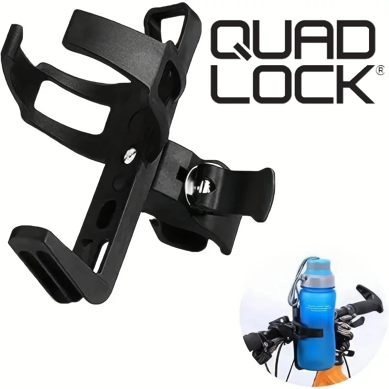 

QUAD LOCK 1pc 360 Degree Rotating Bicycle Water Bottle Holder for Mountain Bikes, Electric Scooters