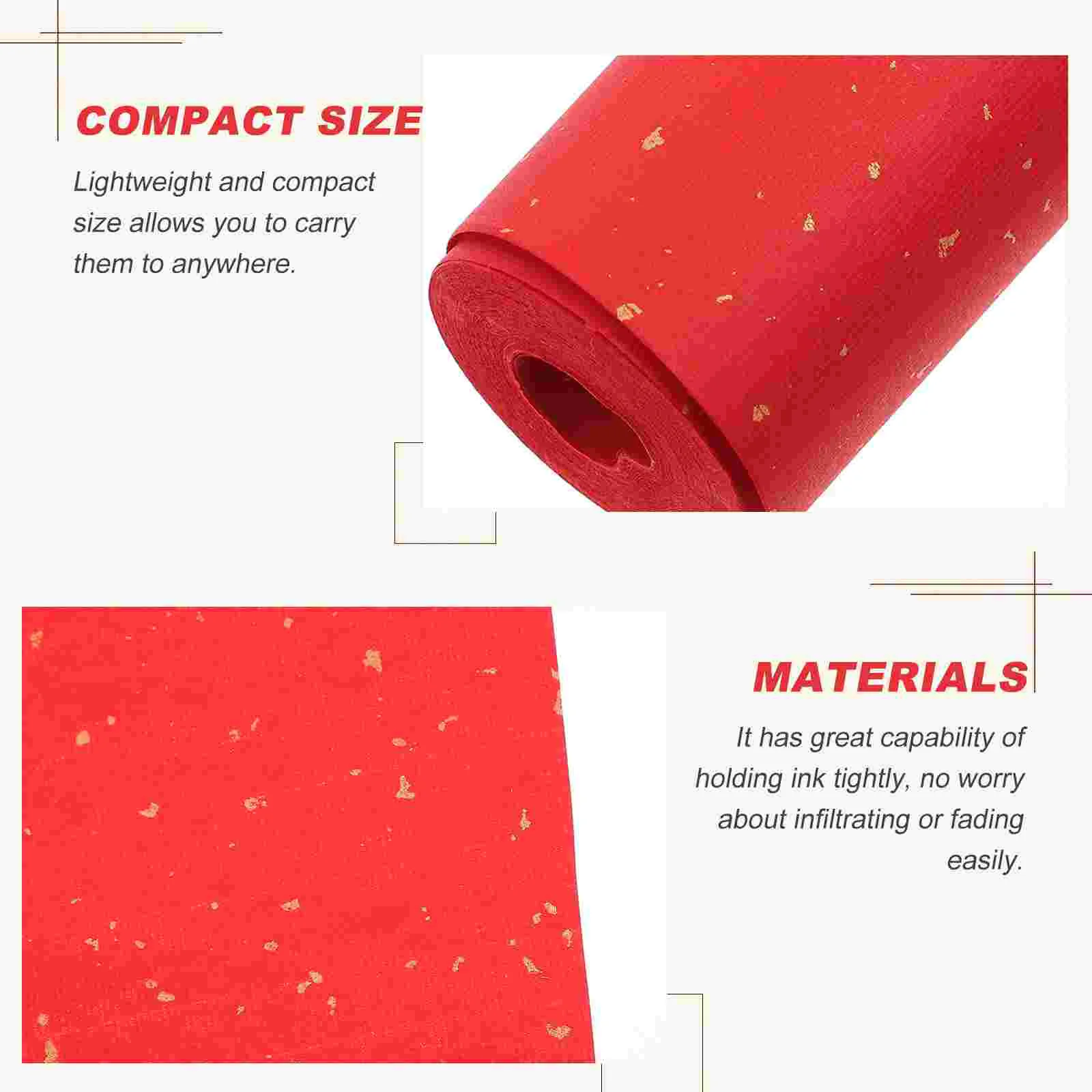 Sprinkle Gold Rice Paper Xuan Writing Brush Calligraphy Practice Painting Traditional Cut