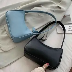 Borsa con manico borsa retrò da donna borsa a tracolla in pelle PU borsa con manico superiore Vintage sotto le ascelle pochette per borse subascellari piccole femminili