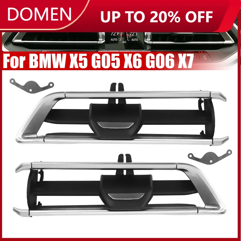 

Автомобильный передний средний левый и правый комплект для ремонта вентиляционной решетки кондиционера, черный для BMW G05 X5 X7 G07 2019-2021 64119458541 64119458543