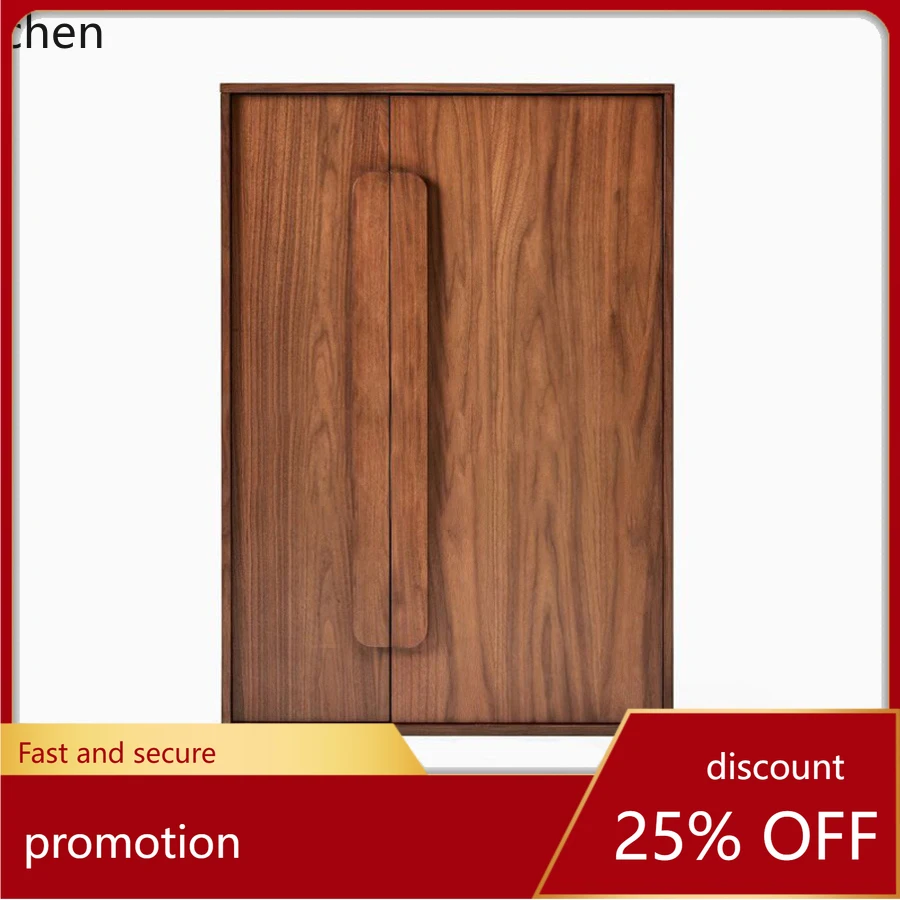 

HT solid wood small apartment light luxury simple modern bedroom double door short wardrobe floor locker