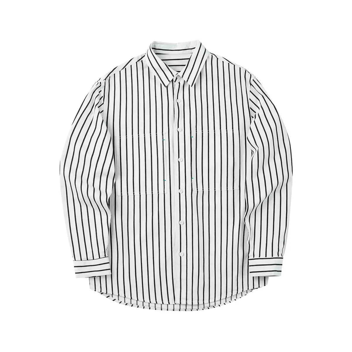 100% Puur Katoen Verticale Gestreepte Mannen Shirts 2022 Nieuwe Toevallige Lange Mouwen Button Up Vintage Streetwear Oversized Koreaanse Kleding