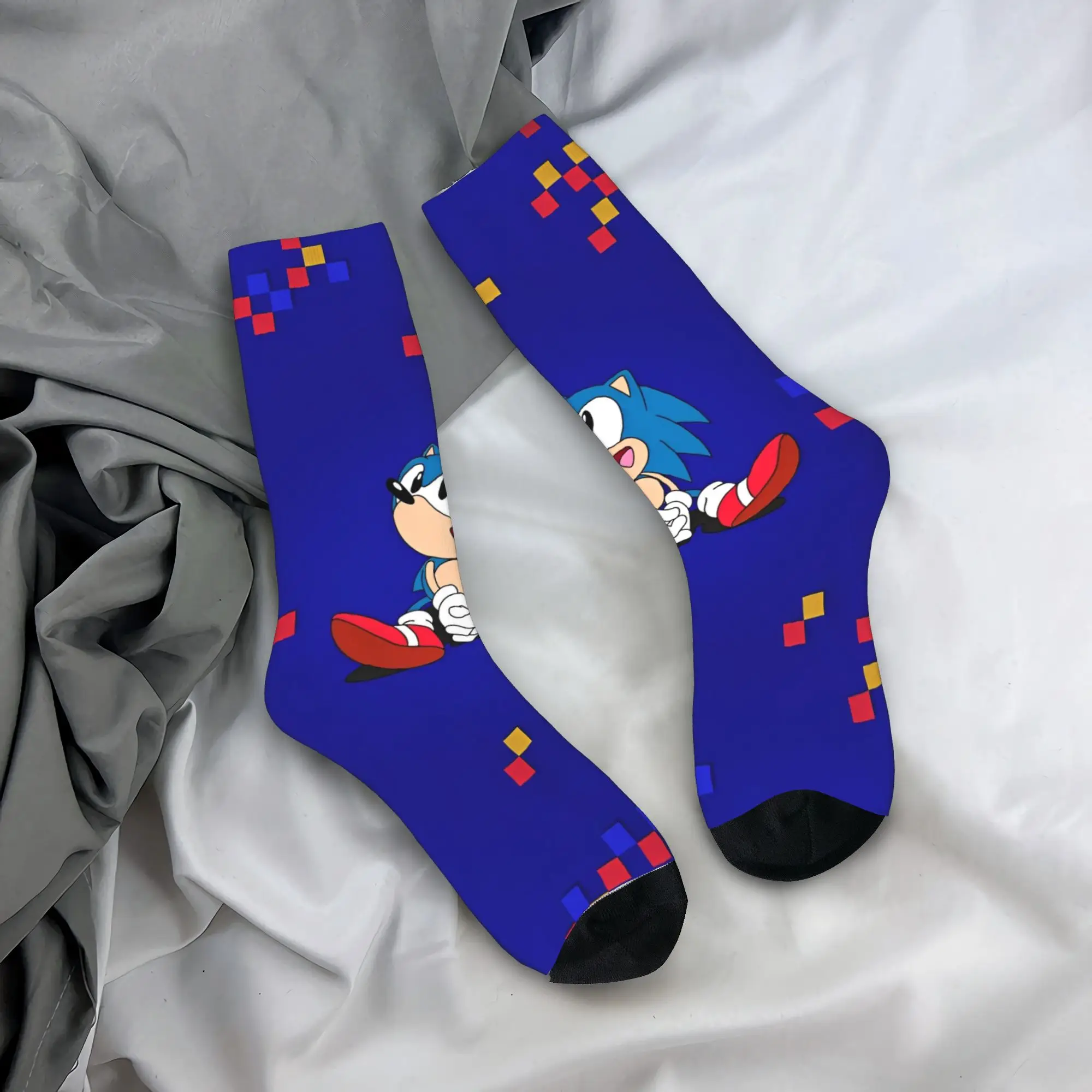 Shadow The Hedgehogs Socks Men's Women's Fashion Cartoon Socks Spring Summer Autumn Winter Middle Tube Socks