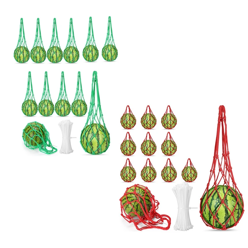 

12 Pcs Watermelon Net Melon Hammock Melon Cradle Plant And Garden Supports Pumpkin Support Hanging Bag Protects