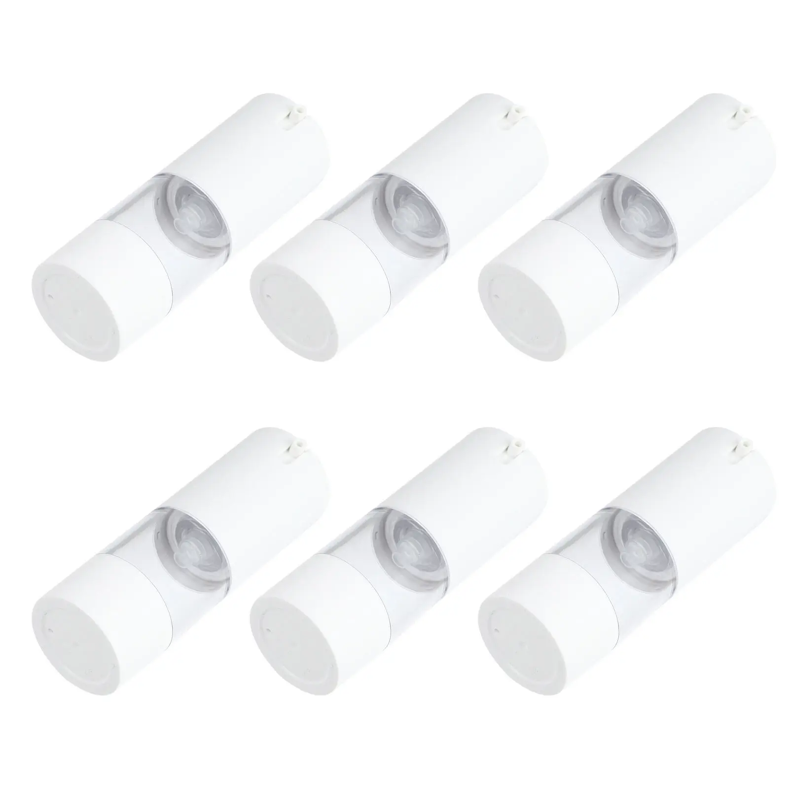 

6Pcs Press Pump Bottles Clear Body Travel Dispenser for Lotion Cream Serum Moisturizer Cosmetics Container Set