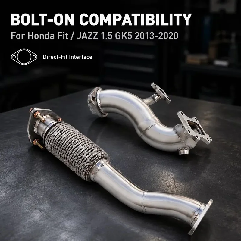 Perfectly Customized Performance Exhaust Downpipe Specifically Designed for Honda Fit /JAZZ 1.5 GK5 2013-2020