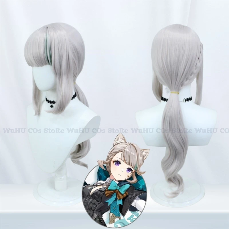 زي تنكري من جينشين بتأثير لينيت للنساء ، شعر مستعار من الجلد ، زي ذيل الساحر ، بدلة هالوين