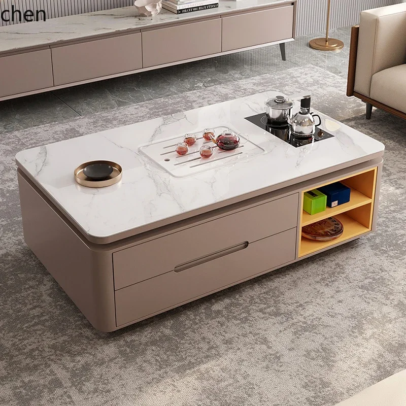 

W5.19 slab modern simple Internet celebrity Kung Fu tea table tea table and chair combination office home tea table integration