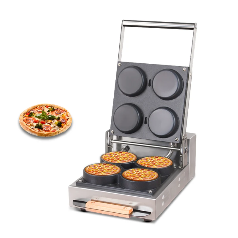 Stainless Steel Pizza Oven 4 Mini Pizza Making Machine 1800W Multifunction Round Cake Snack Maker CE Certified