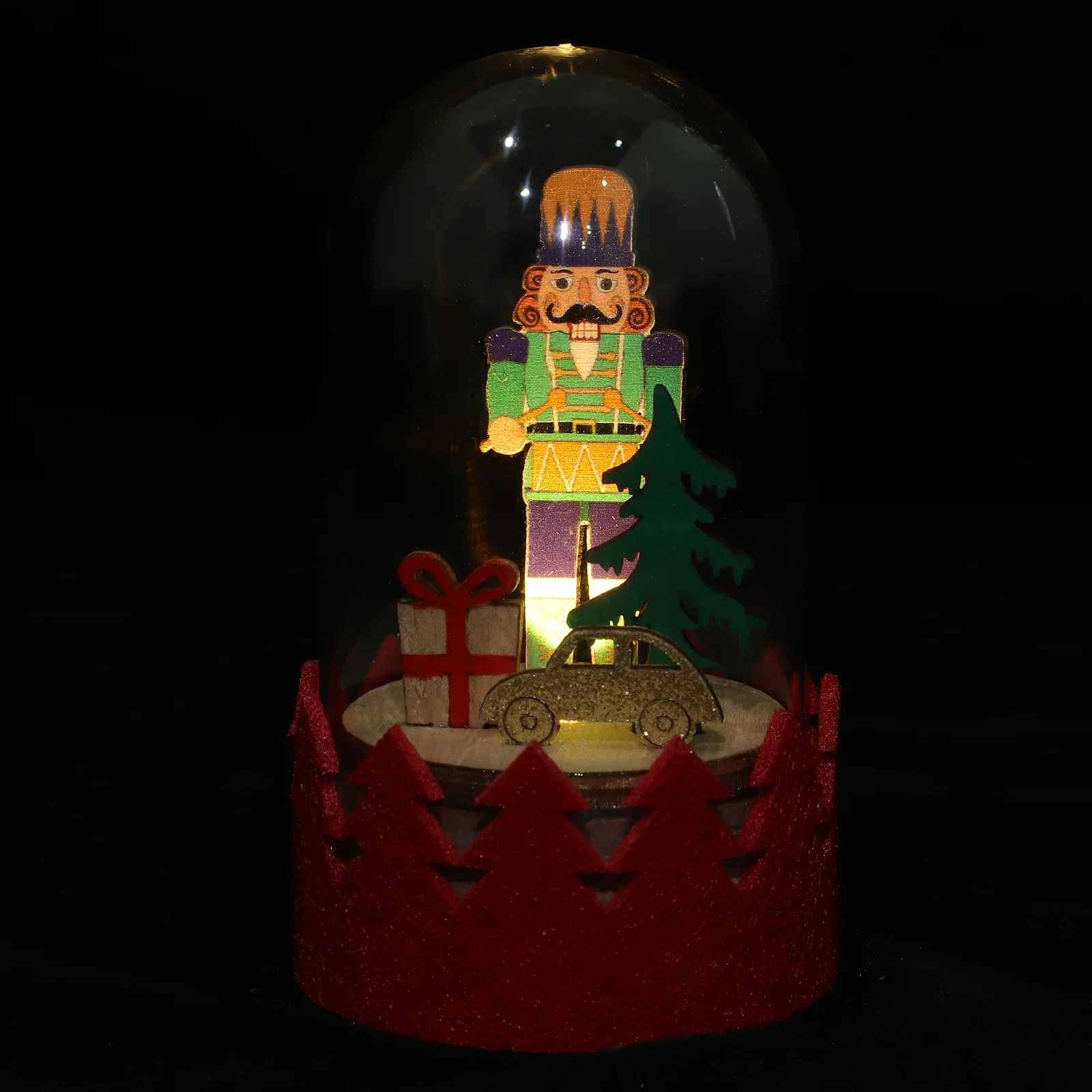 

Wooden Christmas Decor Holiday Home Party Christmas Party Ornaments Shop Window Ornament Craft Gift Lighted Xmas Adornment