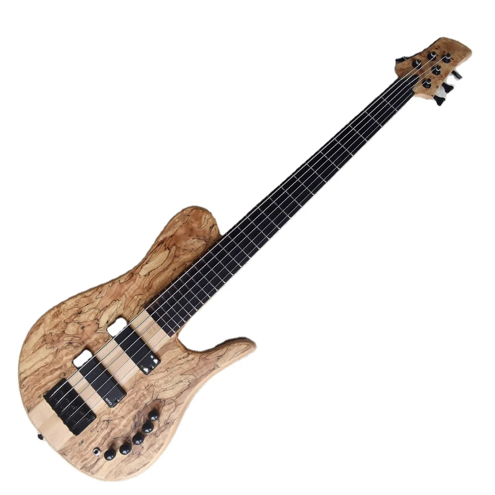 

Flyoung 5 Strings Electric Bass Guitar Matte Finish Custom Guitar Ash Neck Through Body