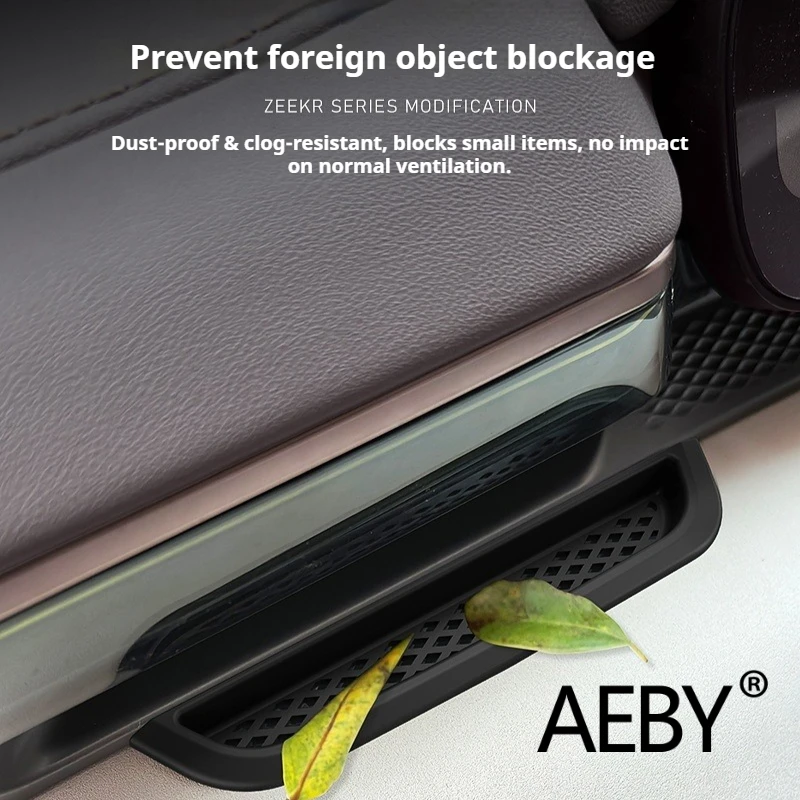 AEBY لـ ZEEKR 7X 2024 2025 غطاء فتحة التهوية، زخرفة سيليكون جانبية رئيسية وركاب، ملحقات تصفيف السيارة الداخلية المخصصة