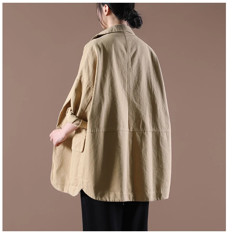 Lose Fit Mid-Länge Ein-Knopf Anzug Jaet für Frauen Frühling Herbst Koreanische Sle Casual Baumwolle Reine Farbe pendeln Sle