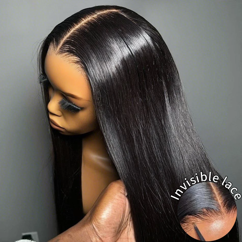 

200 Density 36 40 Inch Bone Straight Transparent Lace Front Wig 100% Human Hair 13x6 Lace Brazilian Human Hair Wigs For Women