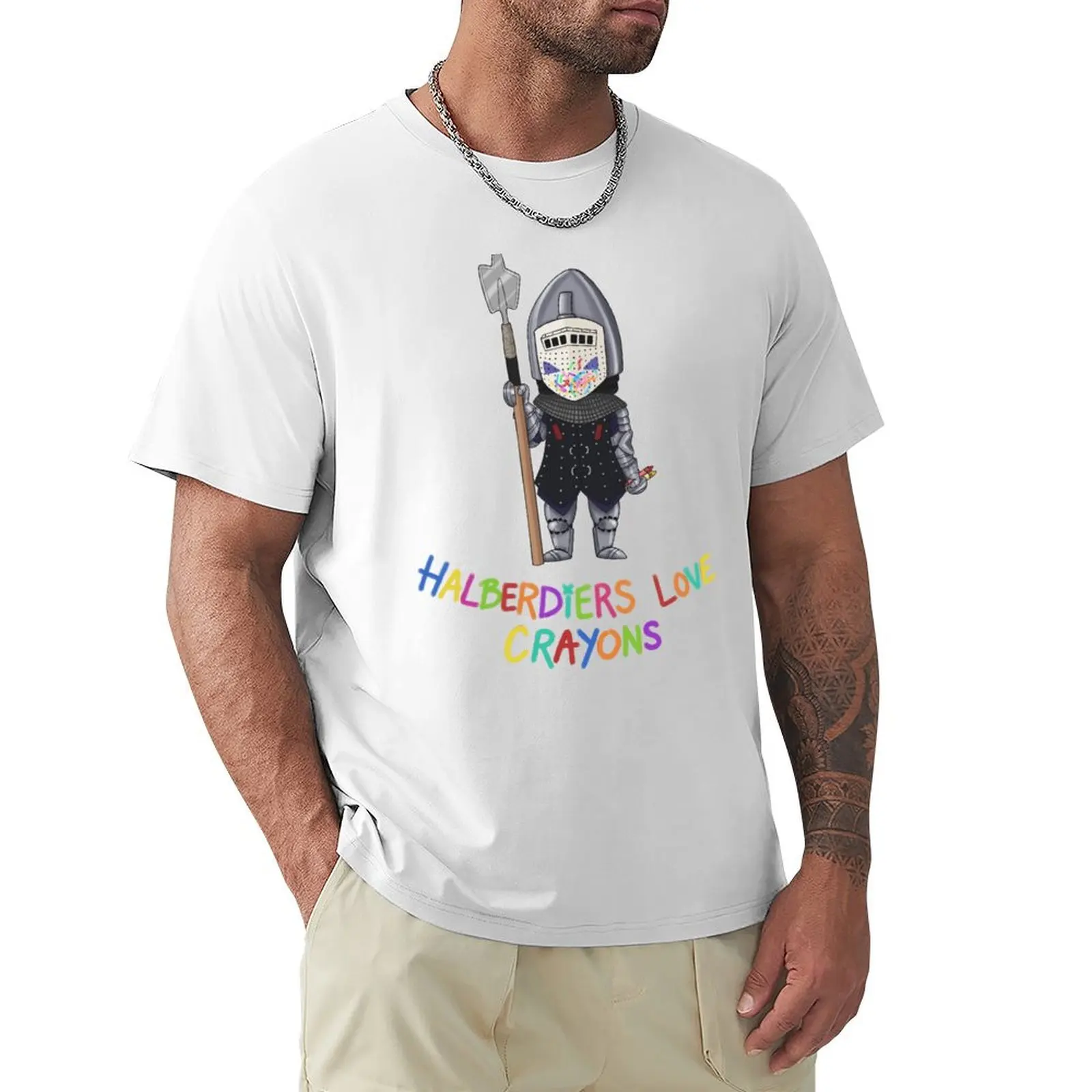 Halberdiers love crayons! T-Shirt for a boy customs mens big and tall t shirts