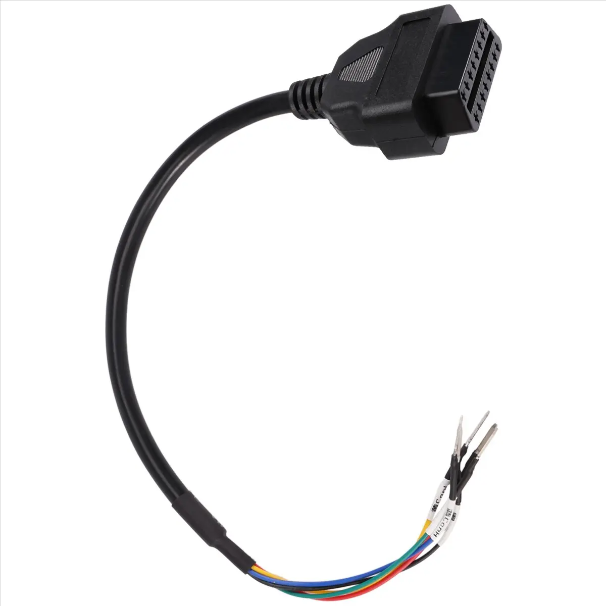 Compatible 16 Pin OBD OBD2 Female K Line CAN Line Jumper Tester Connector Car Diagnostic Extension Cable Cord Pigtail
