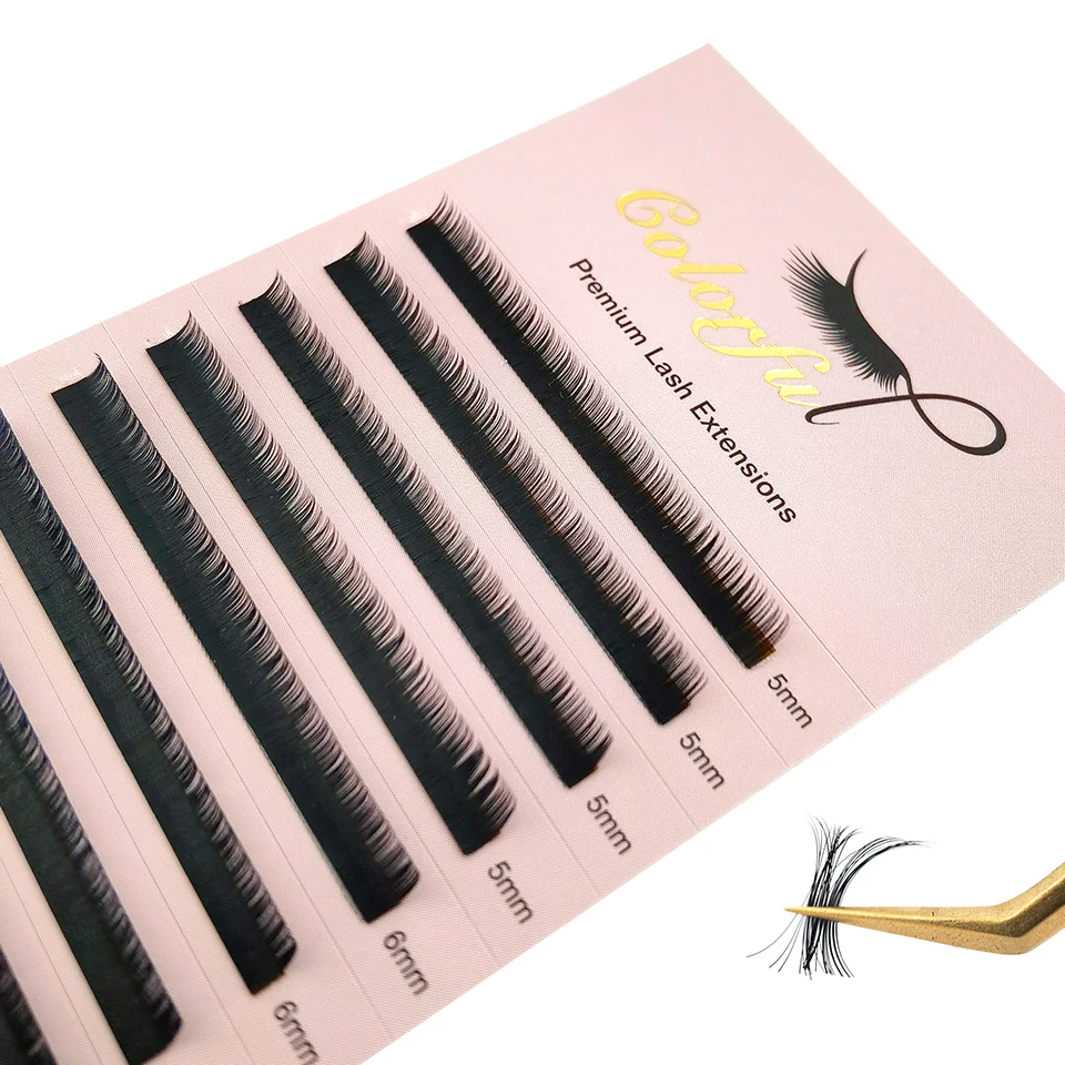 5-20mm Individual Eyelash Extension Lashes Matte Black Russian Volume Faux Cilios Short/Lower/Bottom/long Silk Lashes 6mm 7mm