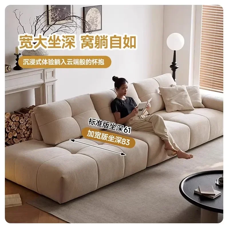 Plain module princess living room adjustable backrest fully removable and washable fabric sofa
